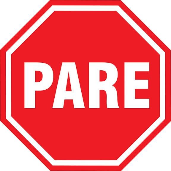 pare de arriscar a sua vida